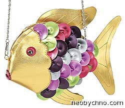 Женская сумка в виде золотой рыбки