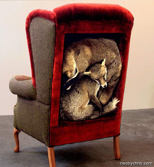 Необычная мебель в виде животных и из животных. Экспозиция первая