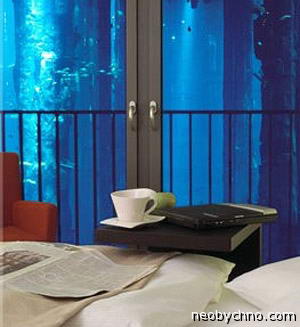 Аквадом, гостиница с аквариумом