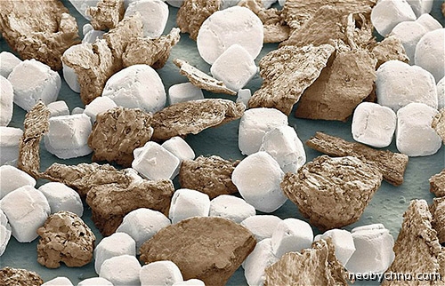 соль и перец под микроскопом