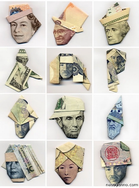 оригами из денег