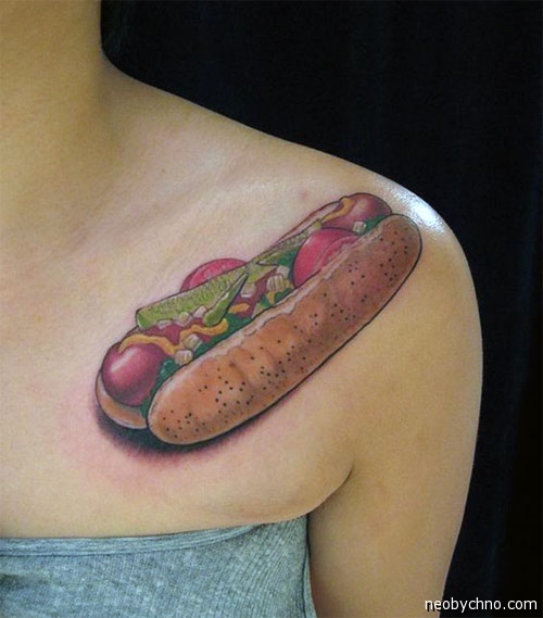 Татуировка хот-дог 